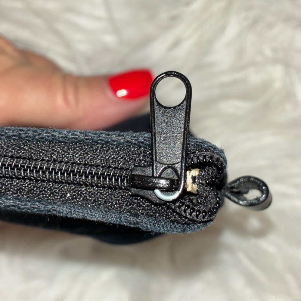 Dooney & Bourke Donegal Crest Leather Canvas Zipper Pouch - Picture 7 of 8